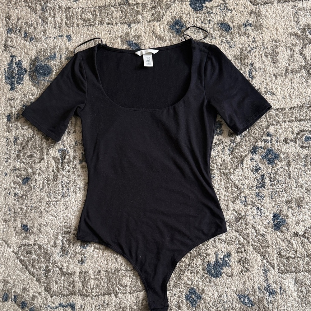 H&M Black Bodysuit Top